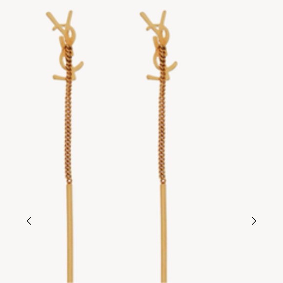 OPYUM YSL THREADER EARRINGS IN METAL - Picture 8 of 8